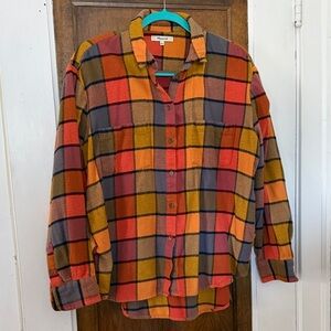 Madewell Multicolor Window Plaid Flannel Shirt